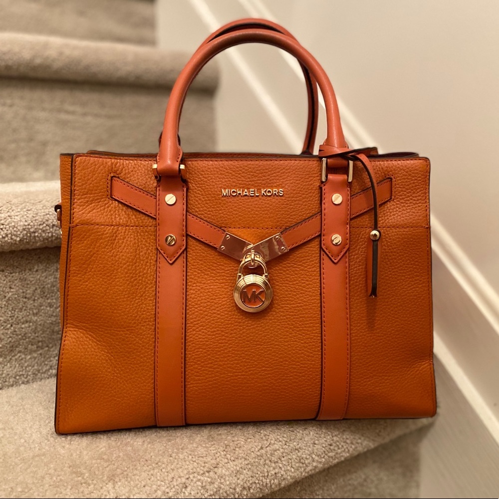 Michael Kors Nouveau Hamilton Leather Satchel